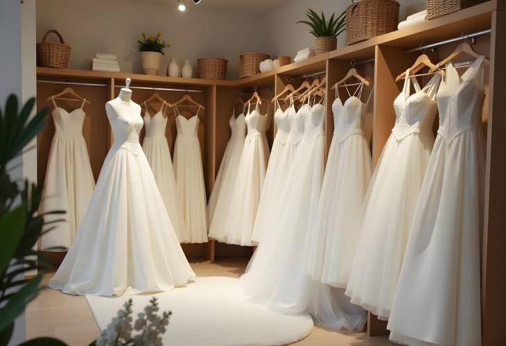 Modern Wedding Dress Shop with a Variety of Bridal Accessories